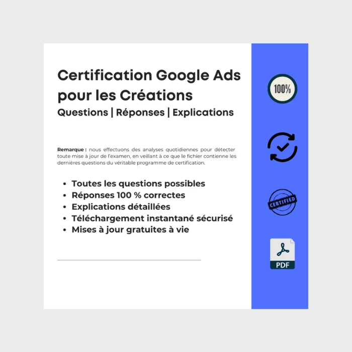 Certification Google Ads pour les Créations